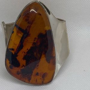 Stunning Amber Cuff 3 inches make a statement